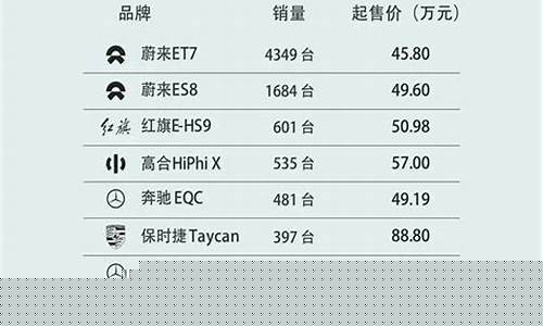电动汽车品牌排行及价格表_电动汽车品牌排行及价格表大全图片